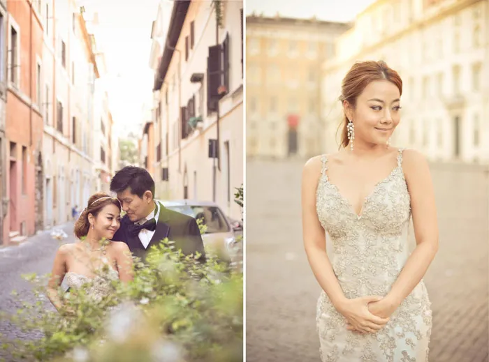 Destination bridal portraits in Rome. Andrew Yep Photographie. theweddingnotebook.com