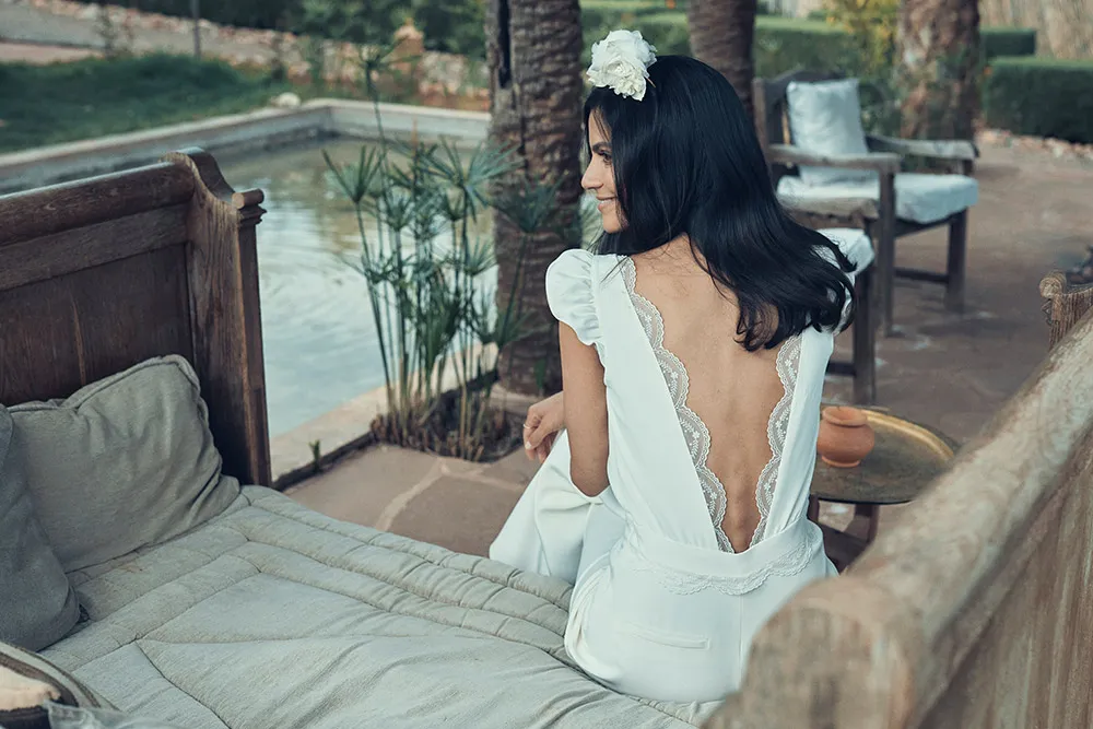 Beck Jumpsuit - Laure de Sagazan 2019 Bridal Collection. theweddingnotebook.com