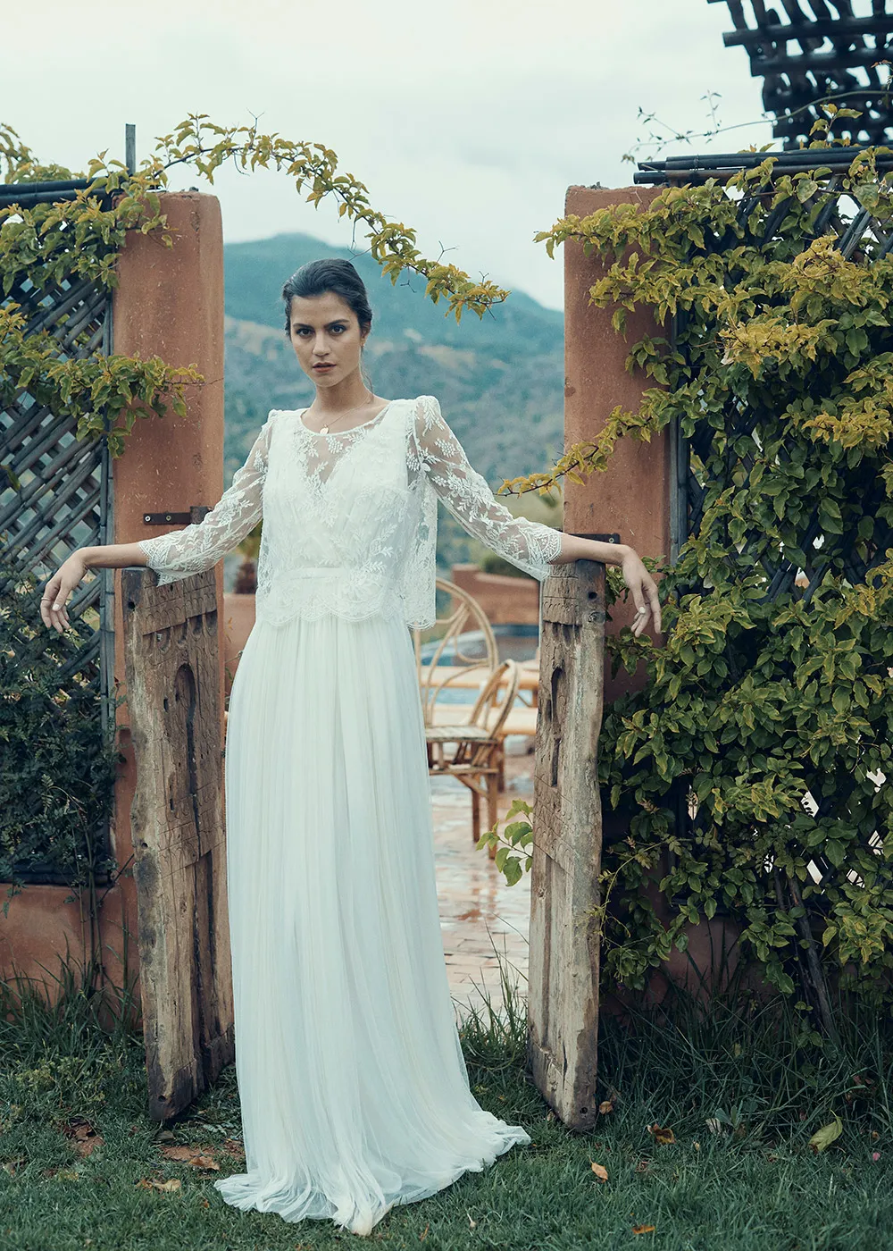 Bolivar dress Mistral top - Laure de Sagazan 2019 Bridal Collection. theweddingnotebook.com