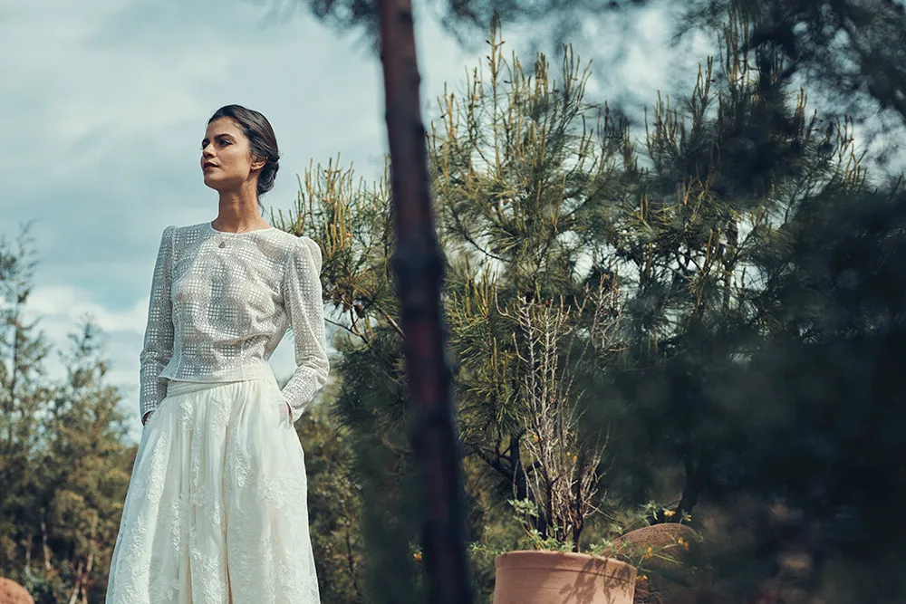 Jaures top Maine skirt - Laure de Sagazan 2019 Bridal Collection. theweddingnotebook.com