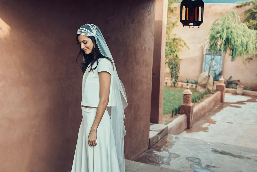 Borel top Cassel skirt - Laure de Sagazan 2019 Bridal Collection. theweddingnotebook.com