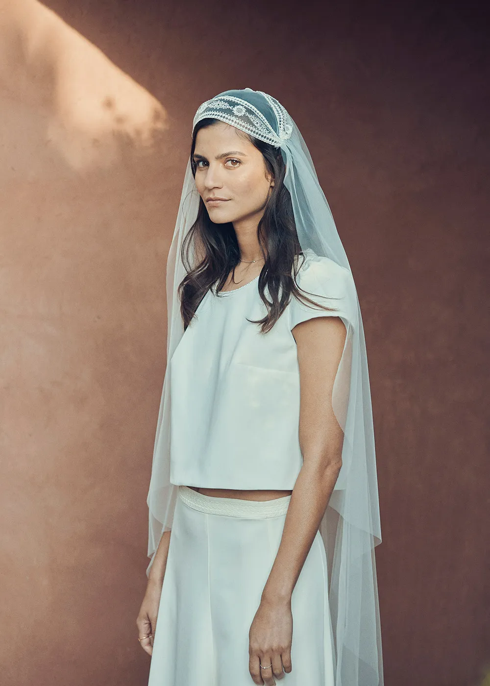 Borel top Cassel skirt - Laure de Sagazan 2019 Bridal Collection. theweddingnotebook.com