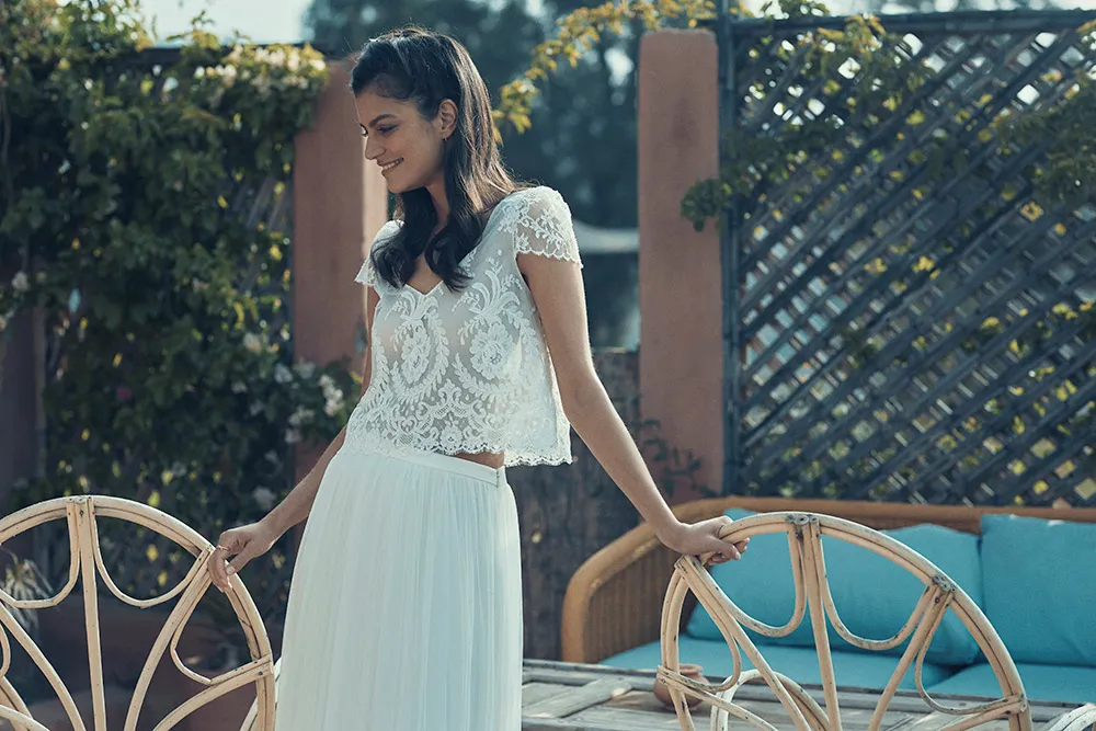 Murat top Autran skirt - Laure de Sagazan 2019 Bridal Collection. theweddingnotebook.com