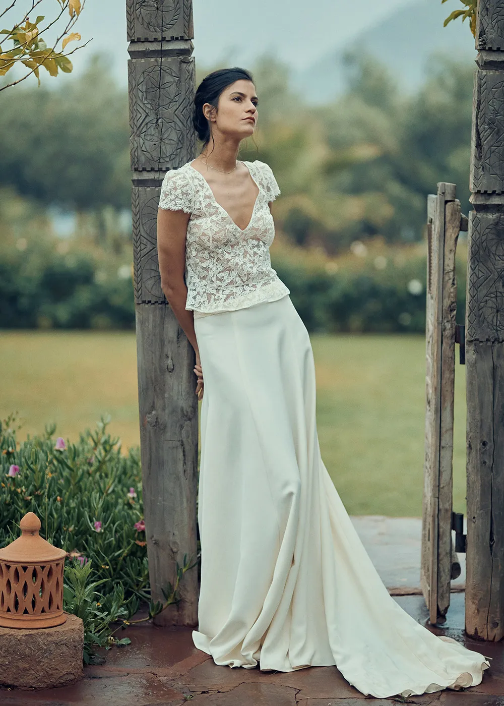 Nanteuil top Cassel skirt - Laure de Sagazan 2019 Bridal Collection. theweddingnotebook.com