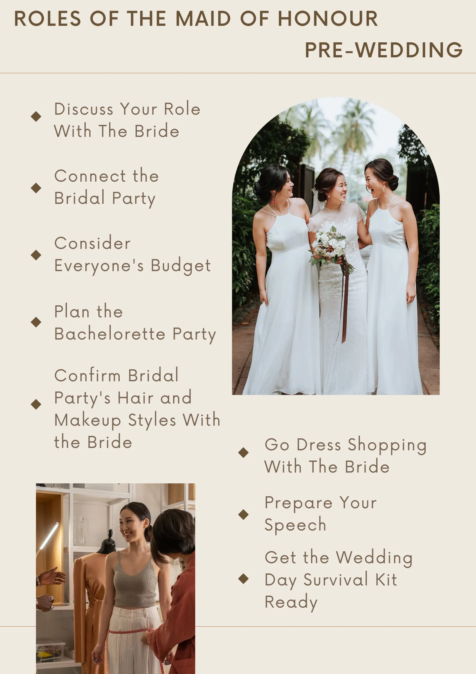 Roles and Responsibilities of a Maid of Honour before the wedding day