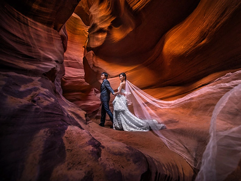 Mind-blowing Bridal Portraits At Antelope Canyon, Arizona