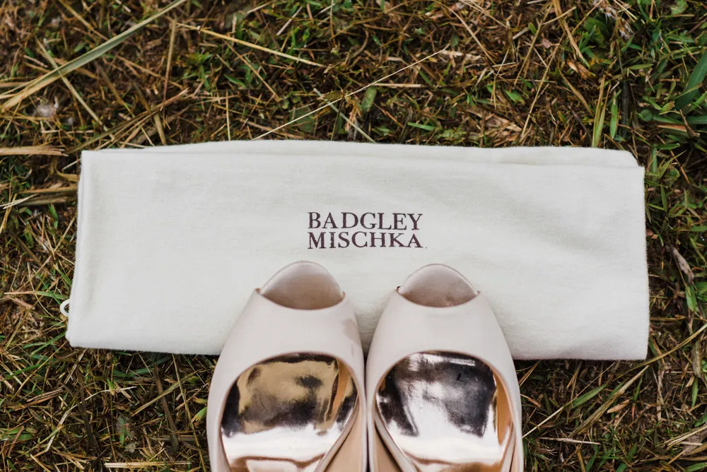 Badgley Mishka bridal shoes. Photo by Peter Herman Photography. theweddingnotebook.com