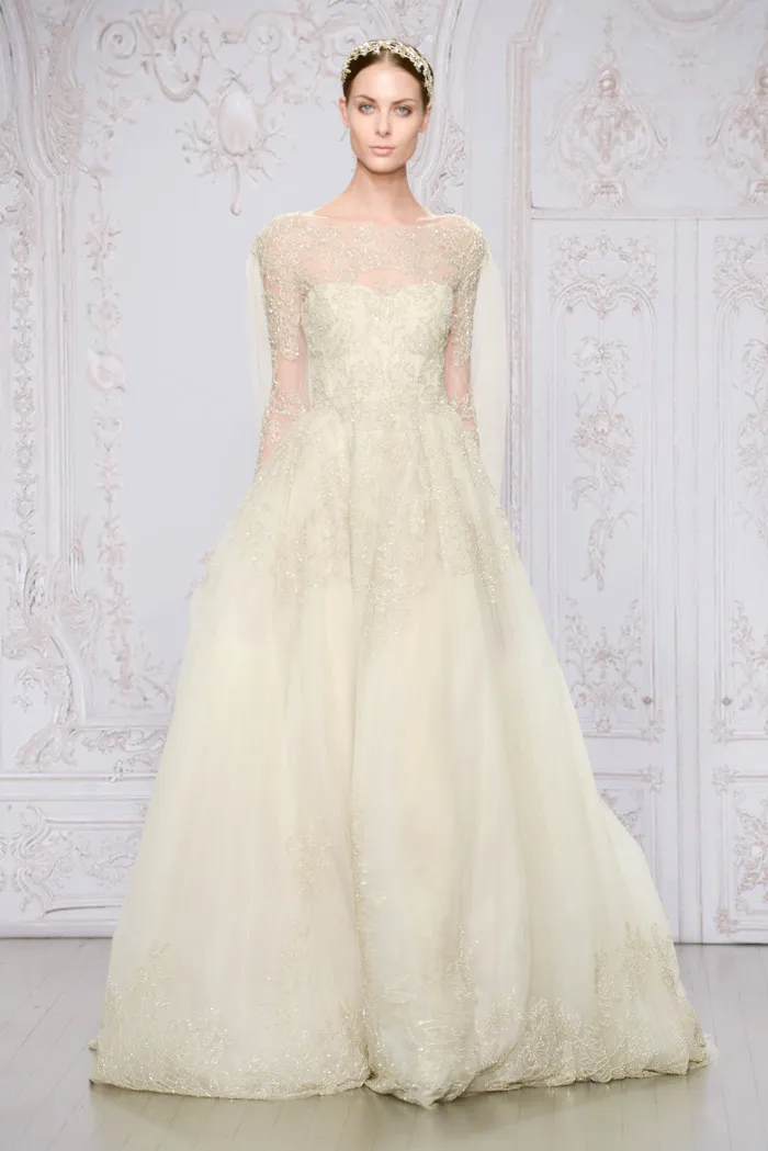 Elizabeth and Papillion shoe – Monique Lhuillier Fall 2015 Bridal Collection. theweddingnotebook.com