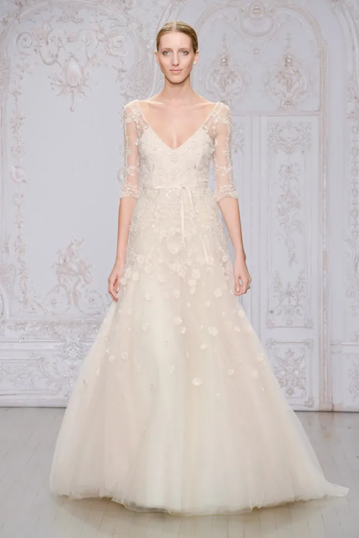 Natalia and Odette shoe – Monique Lhuillier Fall 2015 Bridal Collection. theweddingnotebook.com
