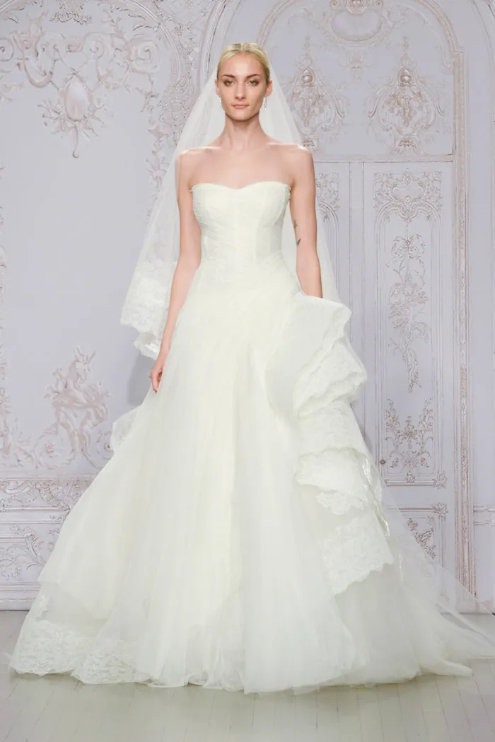 Whisper and Laurel shoe – Monique Lhuillier Fall 2015 Bridal Collection. theweddingnotebook.com