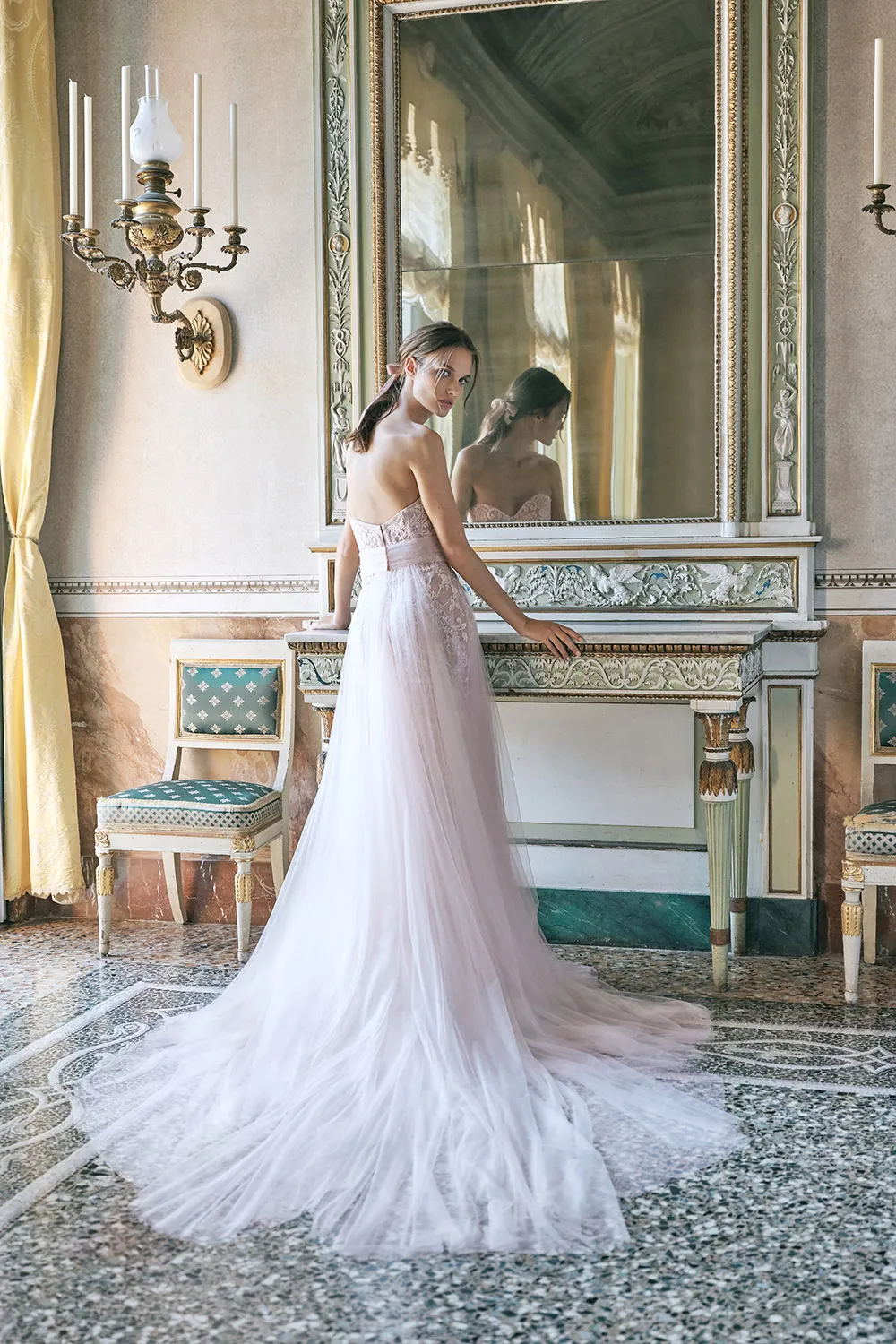 Venetian - Monique Lhuillier Fall 2020 Bridal Collection. theweddingnotebook.com