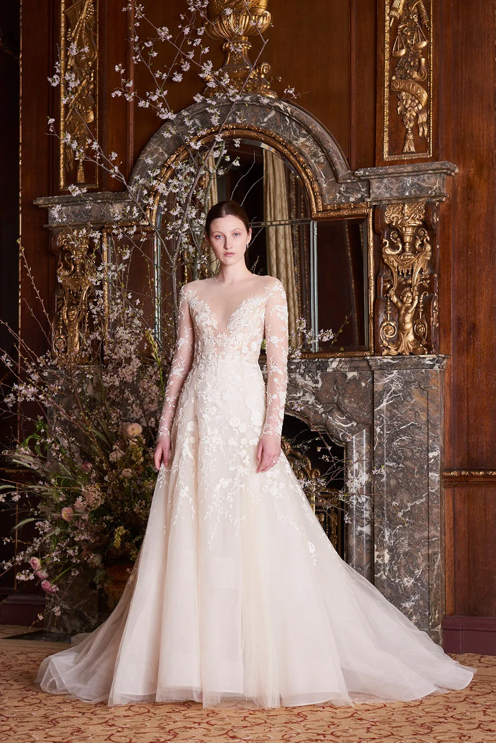 – Monique Lhuillier Spring 2019 Bridal Collection. theweddingnotebook.com