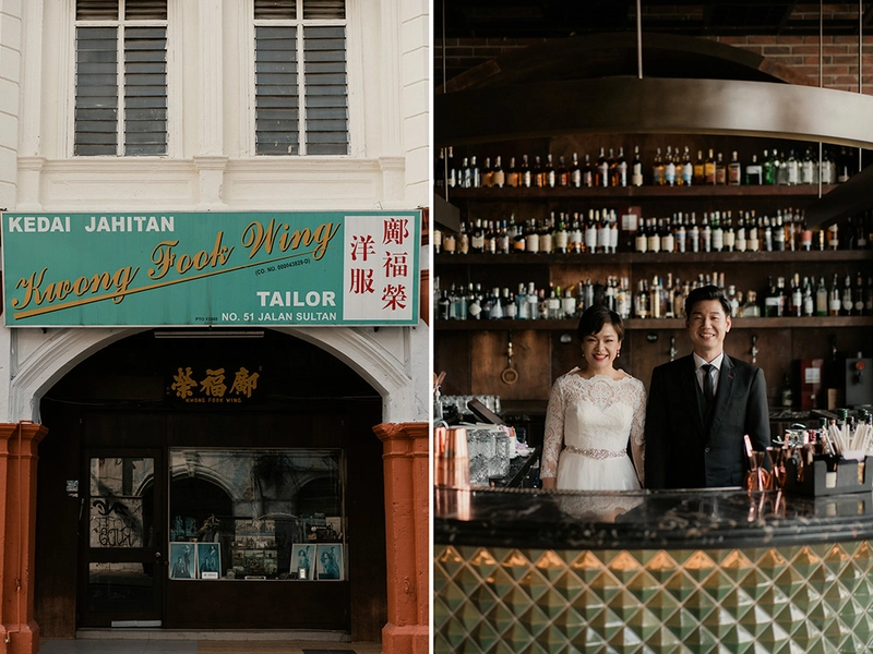 Moving Bridal Portraits at Dad’s Iconic Tailor Shop and Four Points by Sheraton Kuala Lumpur, Chinatown