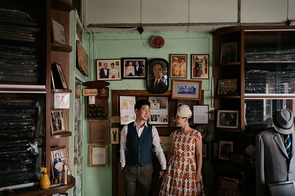 Tailor shop in Chinatown, Kuala Lumpur. Kane.CY Photography. theweddingnotebook.com