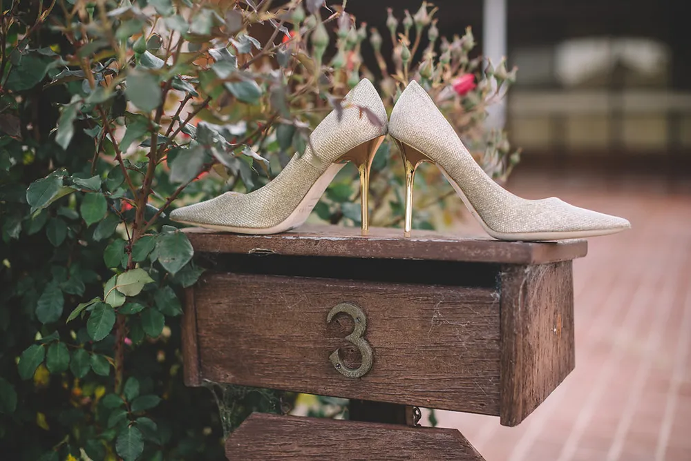 Jimmy Choo bridal shoes. Dennis Yap Photography. theweddingnotebook.com