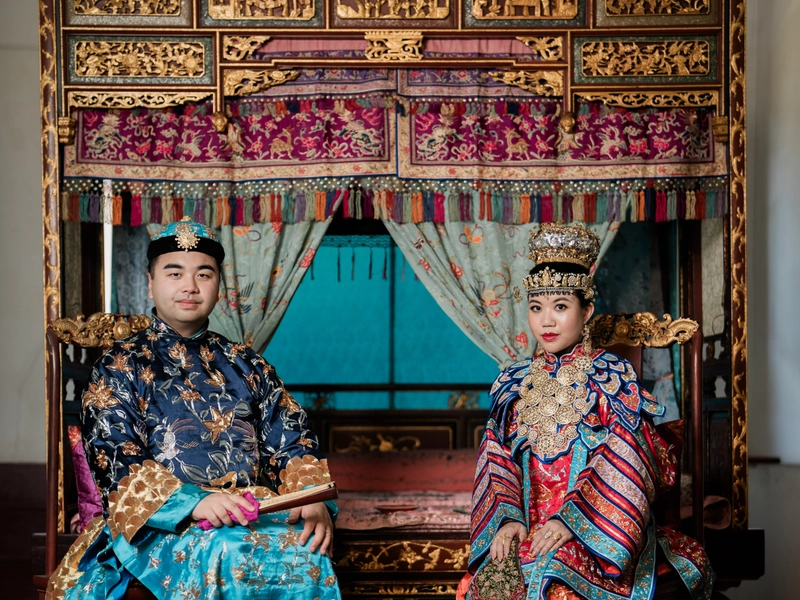 Peranakan Pre-Wedding Photoshoot at Liu Men Hotel and PPCM