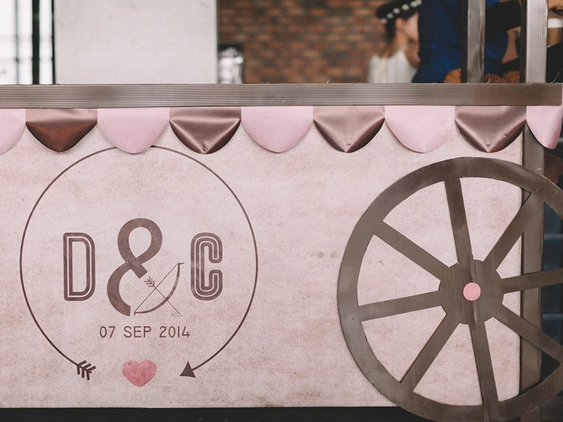 Pink And Brown Baskin-Robbins Themed Wedding