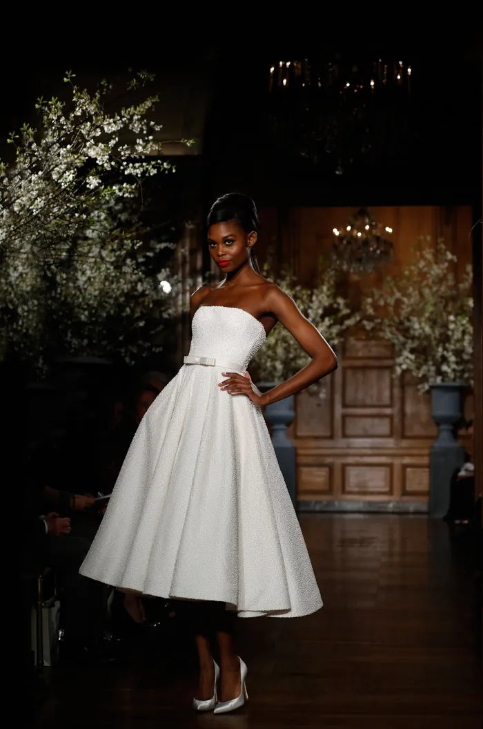 Romona Keveza Couture Spring 2014 Bridal Collection. theweddingnotebook.com. 1950’s – Funny Face. The waltz-length dress was unique to this upbeat era and style icons like Audrey Hepburn