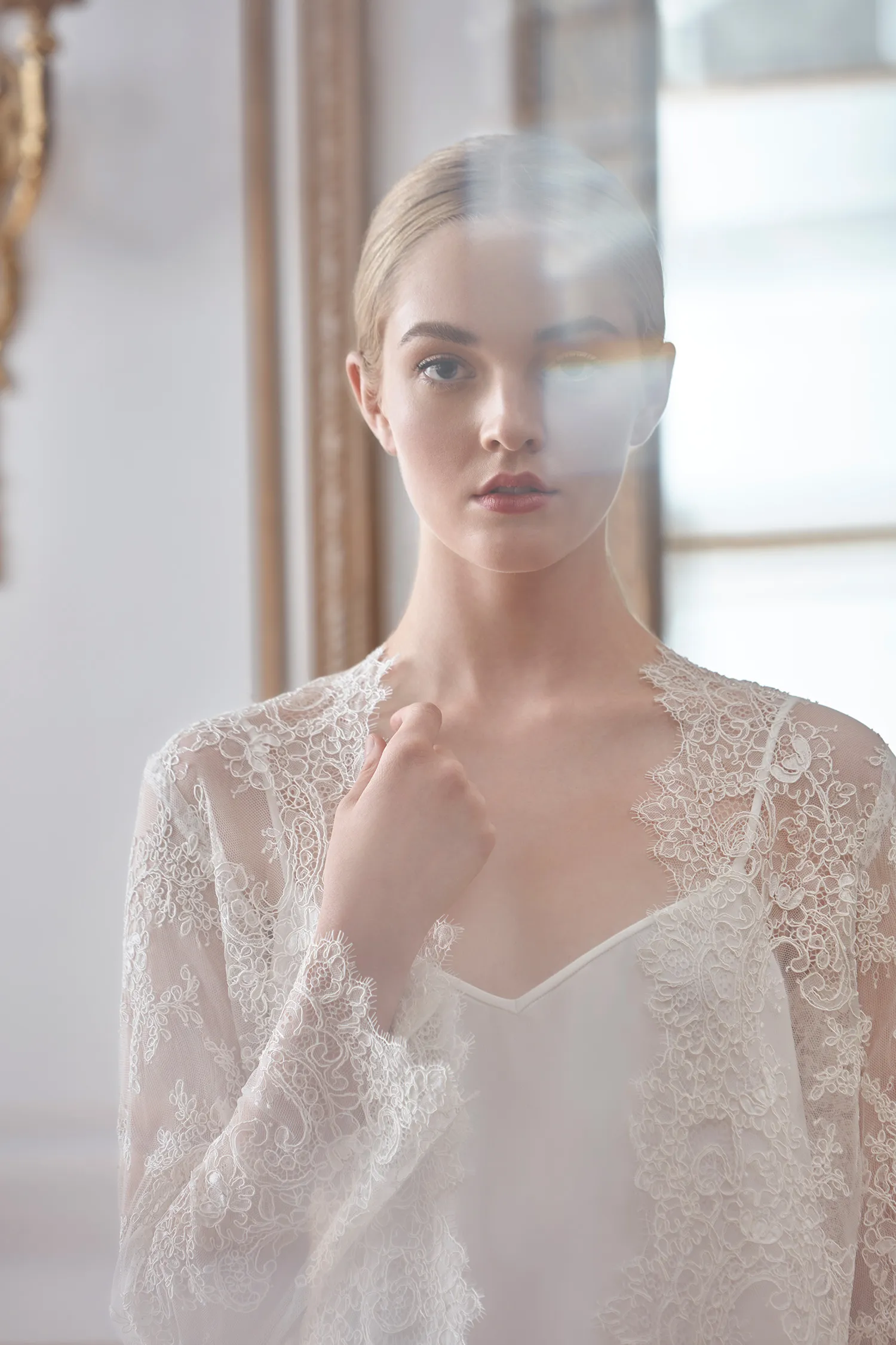 Sareh Nouri Luxury Lace Bridal Robes. theweddingnotebook.com