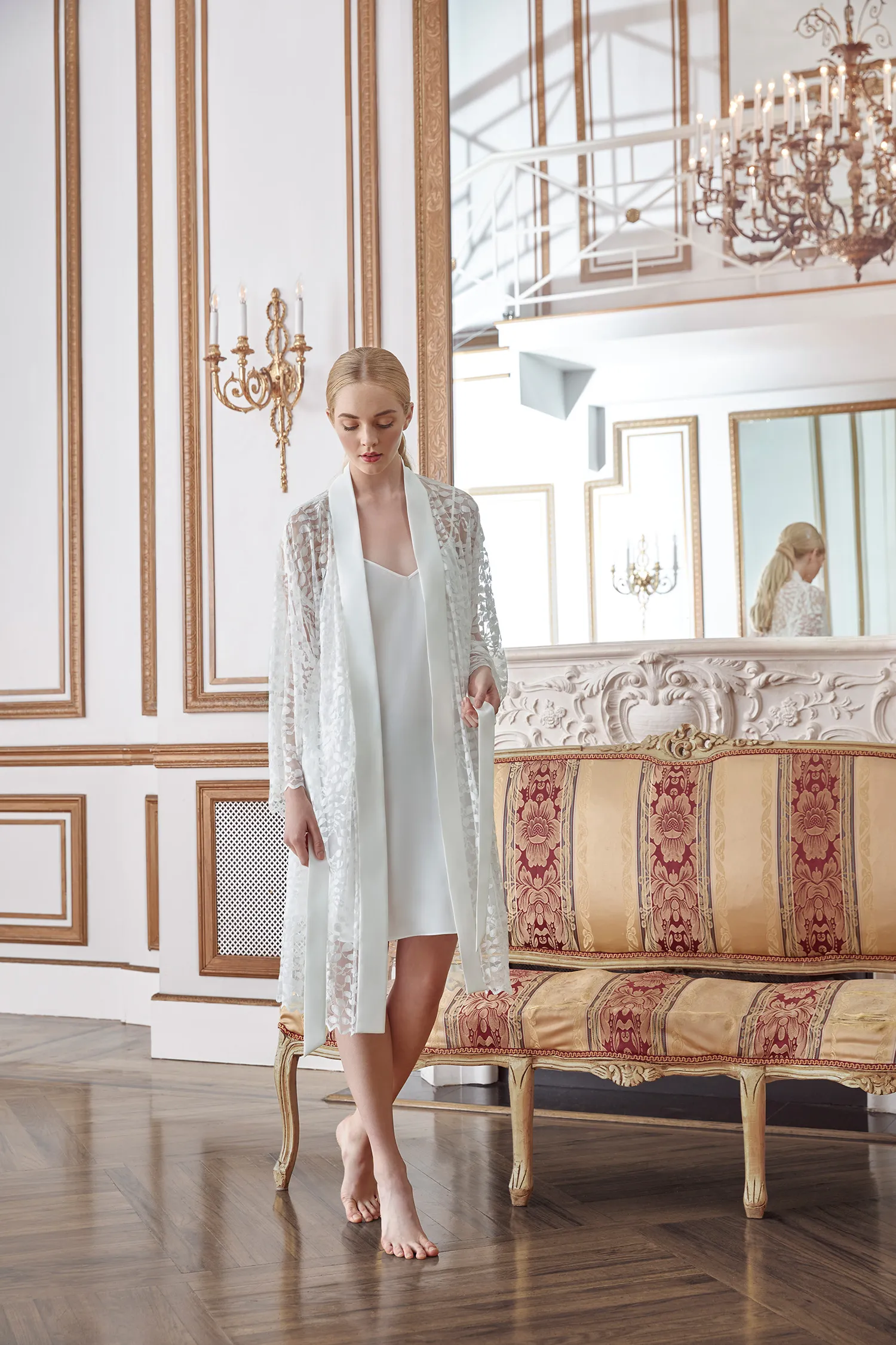 Sareh Nouri Luxury Lace Bridal Robes. theweddingnotebook.com