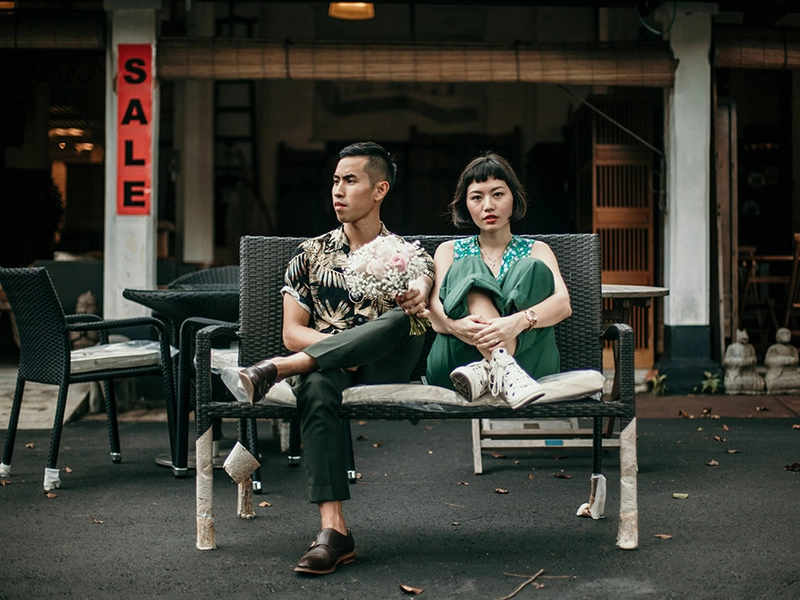 Simple Yet Stylish Bridal Portraits at Dempsey Hill Singapore