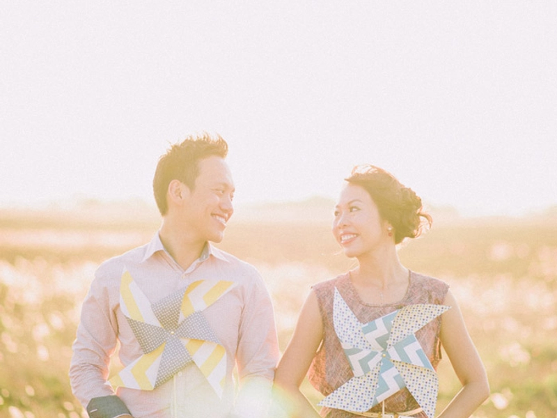 Spinning Pinwheel As The Sun Sets