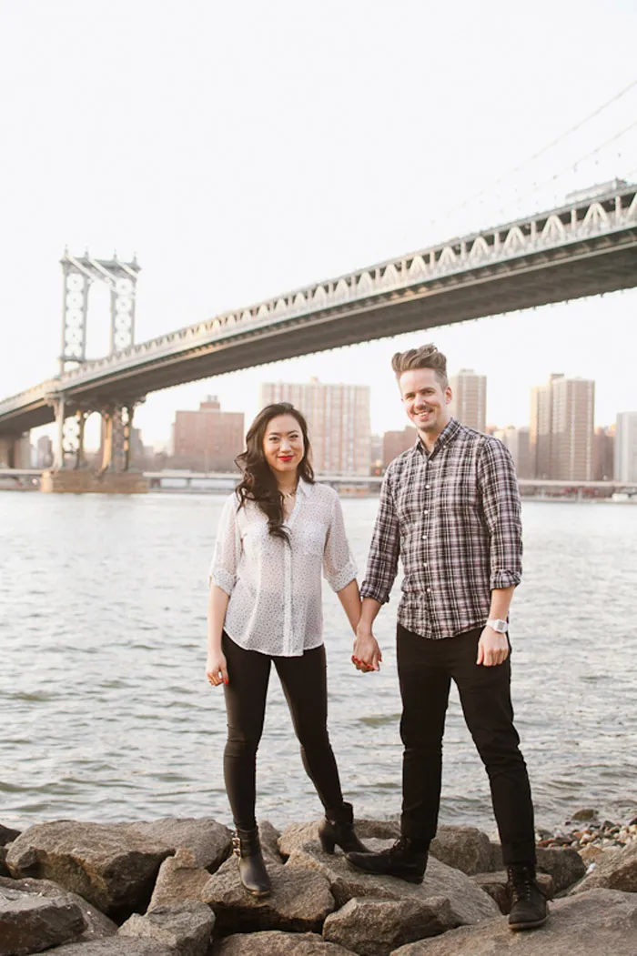 Colourful bridal portraits in Brooklyn. Photo by Anna-Rina Photography. theweddingnotebook.com