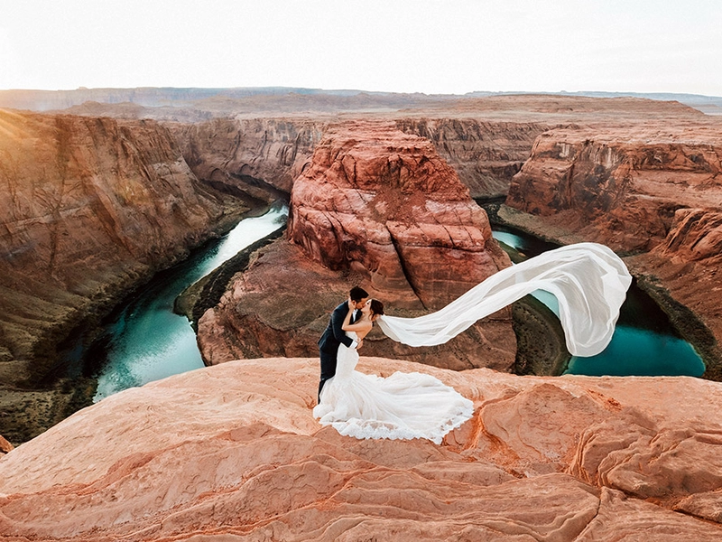 Stunning Bridal Portraits Taken in Yosemite National Park and Arizona