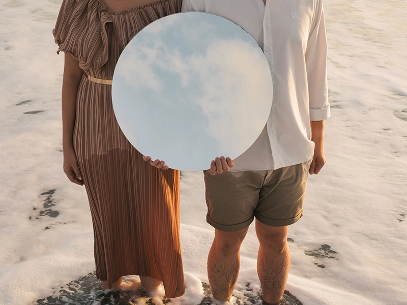 Sunset and Mirrors at Nyanyi Beach Bali