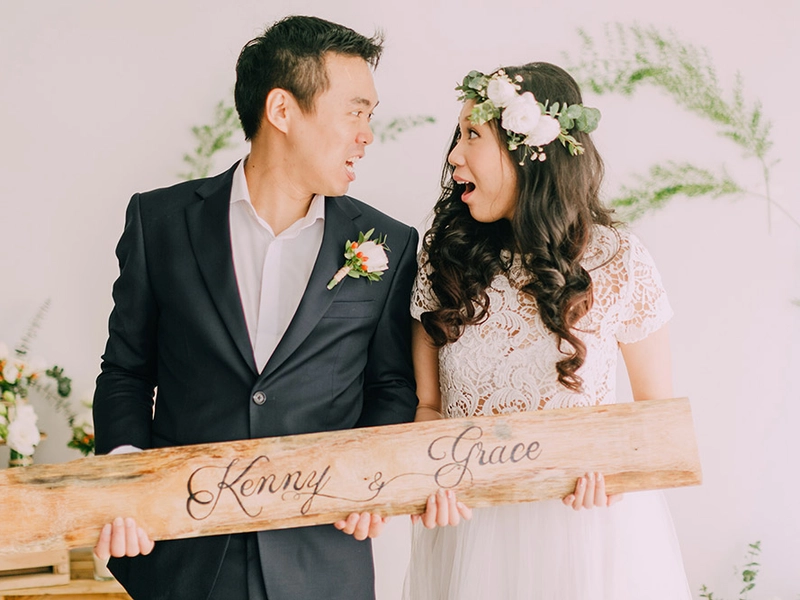 Sweet And Whimsical DIY Décor Bridal Portraits