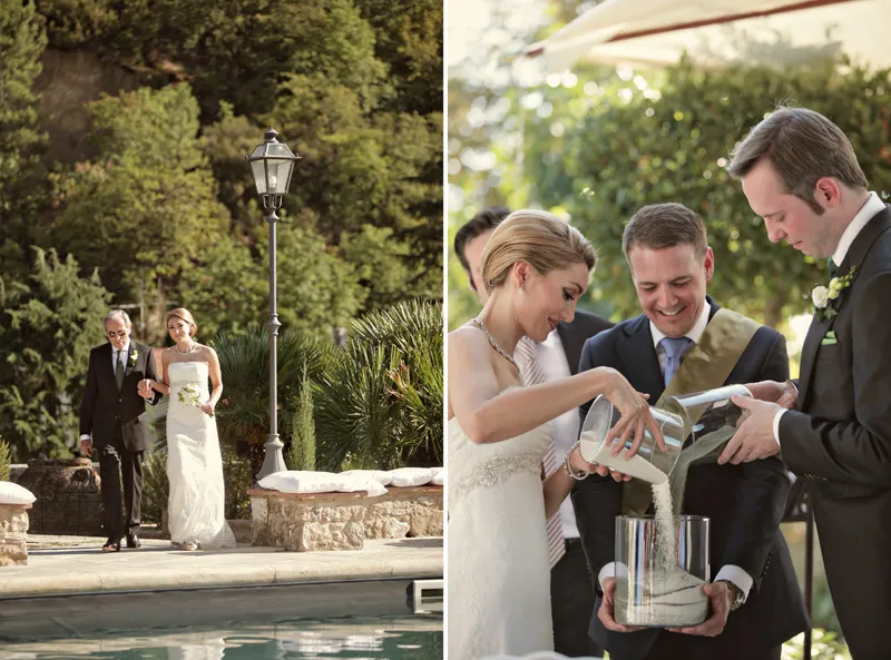 pouring of the sand. ZA Gallery. theweddingnotebook.com