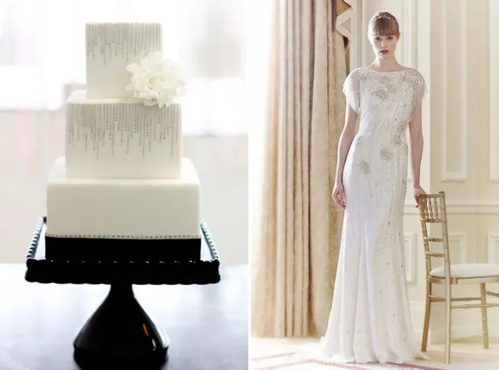 Left: Sweet and Saucy Shop; Right: Jenny Packham. theweddingnotebook.com