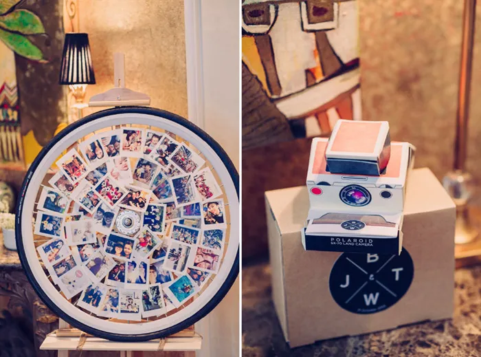 Creative display of wedding photos. Multifolds Photography. theweddingnotebook.com