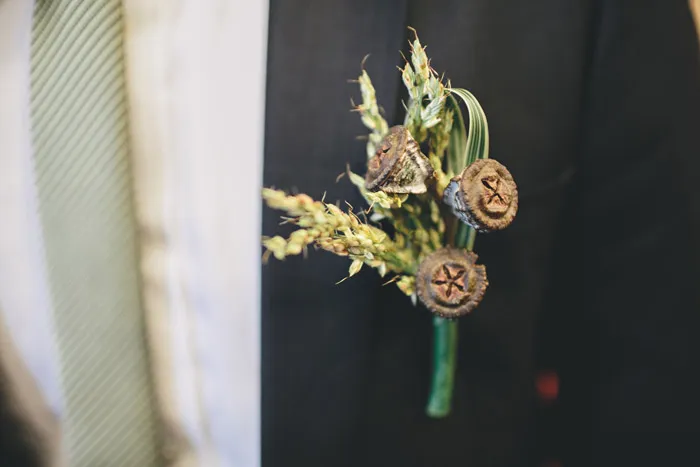 Rustic boutonniere. Photo by History Studio. theweddingnotebook.com