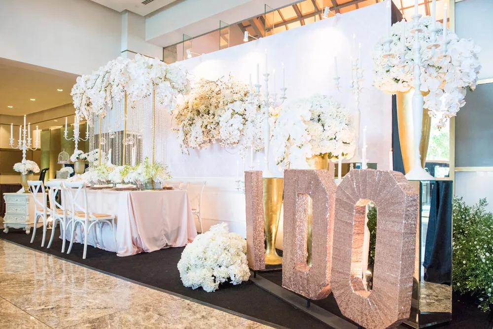 Hilton Kuala Lumpur white and gold glam. theweddingnotebook.com 