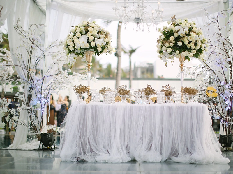 White On White Wedding With A Hint Of Pastel At Alila Seminyak Bali
