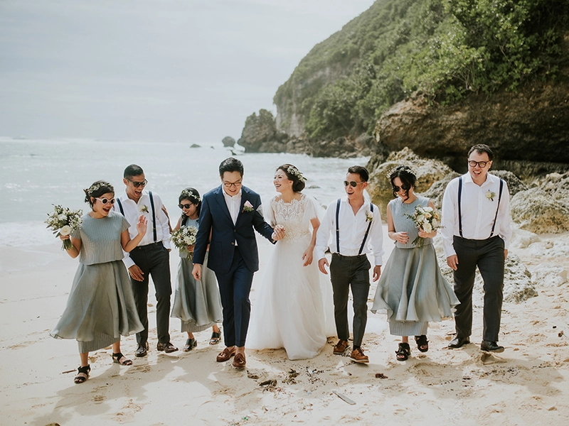 White On White With A Hint Of Gold At Ungasan Clifftop Uluwatu