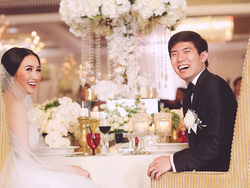 White On White With A Hint Of Red At The Majestic Hotel